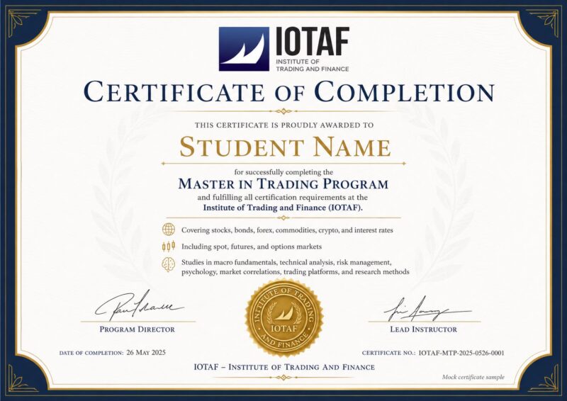 IOTAF Master in Trading Certificate